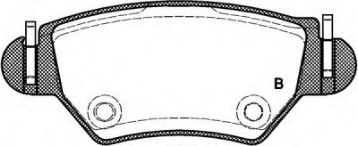 OPEN PARTS bpa068522 -  Комплект тормозных колодок, дисковый тормоз